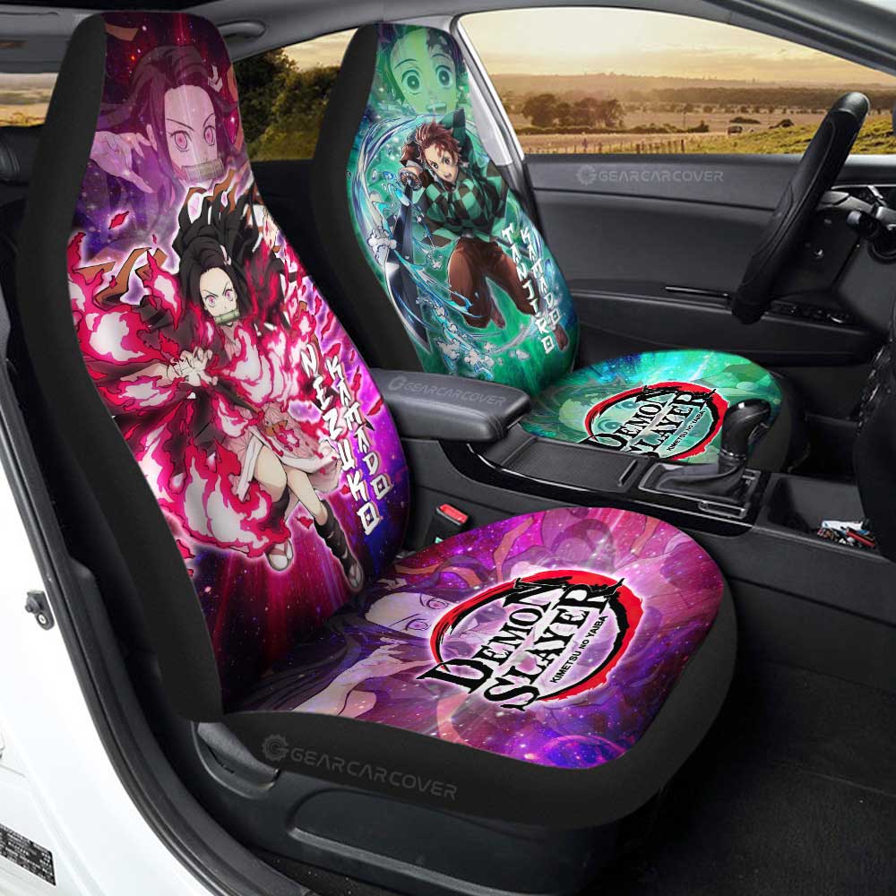 Tanjiro And Nezuko Car Seat Covers Custom Characters Car Accessories - Gearcarcover - 2