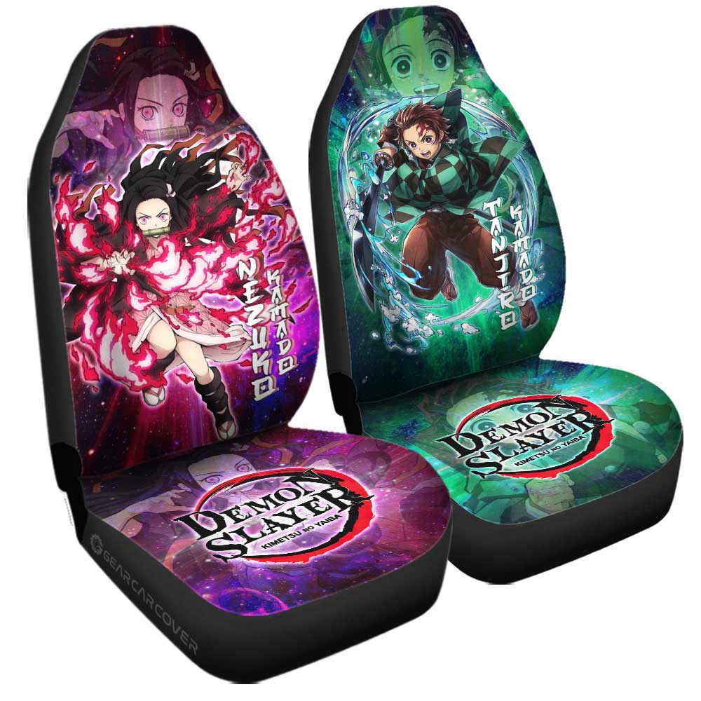 Tanjiro And Nezuko Car Seat Covers Custom Characters Car Accessories - Gearcarcover - 3