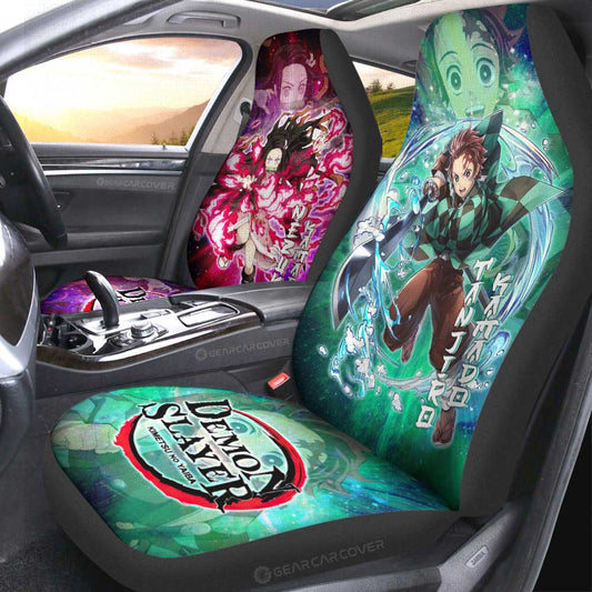 Tanjiro And Nezuko Car Seat Covers Custom Characters Car Accessories - Gearcarcover - 1