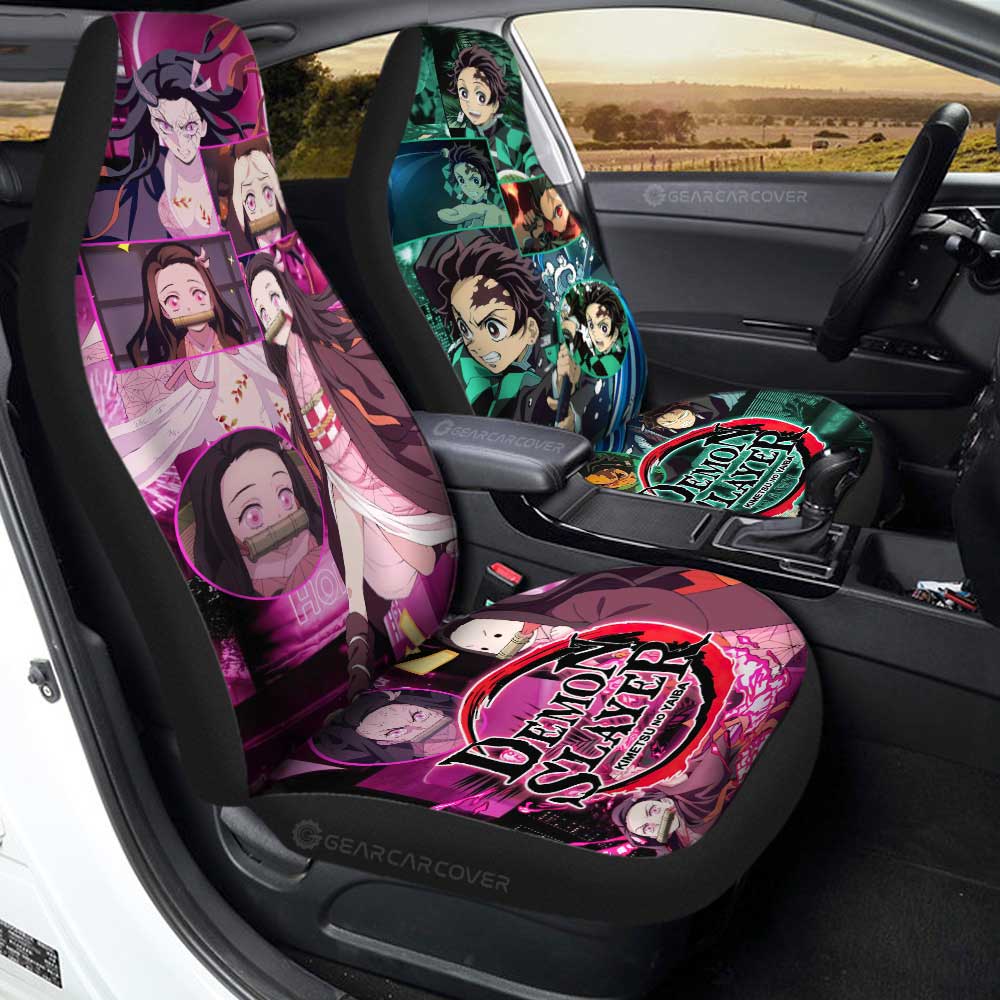 Tanjiro And Nezuko Car Seat Covers Custom - Gearcarcover - 1