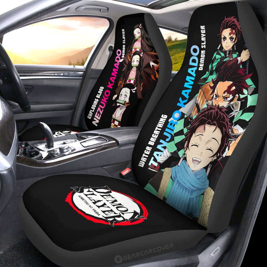 Tanjiro And Nezuko Car Seat Covers Custom - Gearcarcover - 2