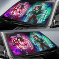Tanjiro And Nezuko Car Sunshade Custom Characters Car Accessories - Gearcarcover - 2