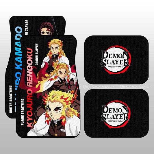Tanjiro And Rengoku Car Floor Mats Custom - Gearcarcover - 2