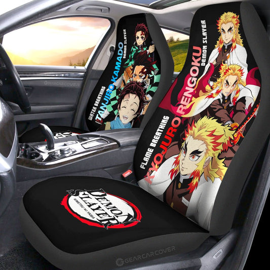 Tanjiro And Rengoku Car Seat Covers Custom - Gearcarcover - 2