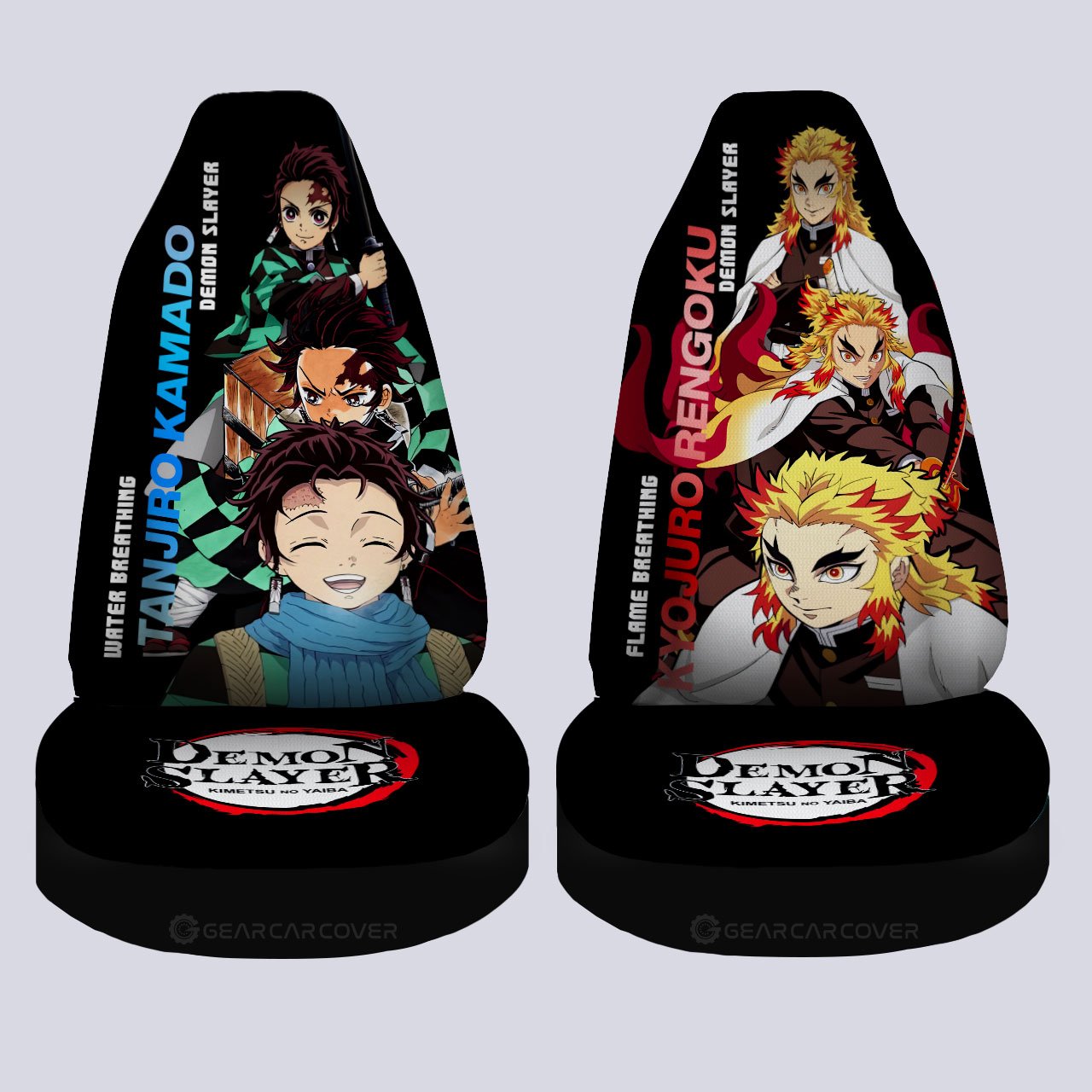 Tanjiro And Rengoku Car Seat Covers Custom - Gearcarcover - 4