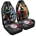 Tanjiro And Rengoku Car Seat Covers Custom Mix Mangas - Gearcarcover - 3