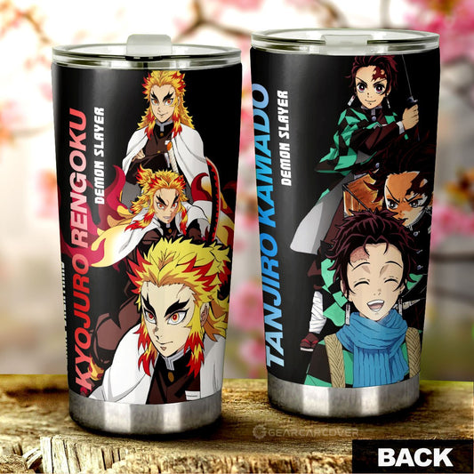 Tanjiro And Rengoku Tumbler Cup Custom - Gearcarcover - 1