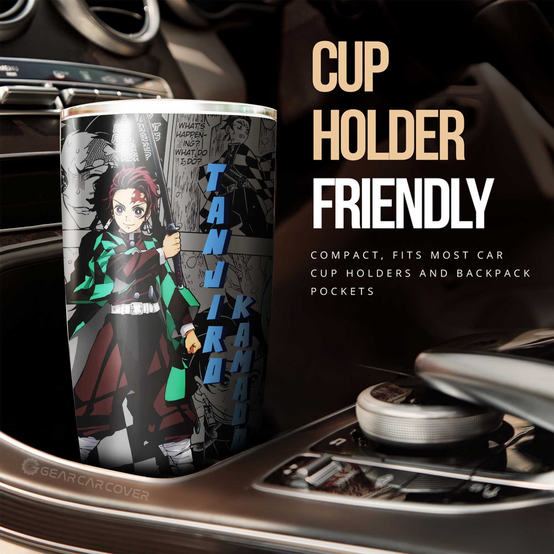 Tanjiro And Rengoku Tumbler Cup Custom Mix Mangas - Gearcarcover - 3