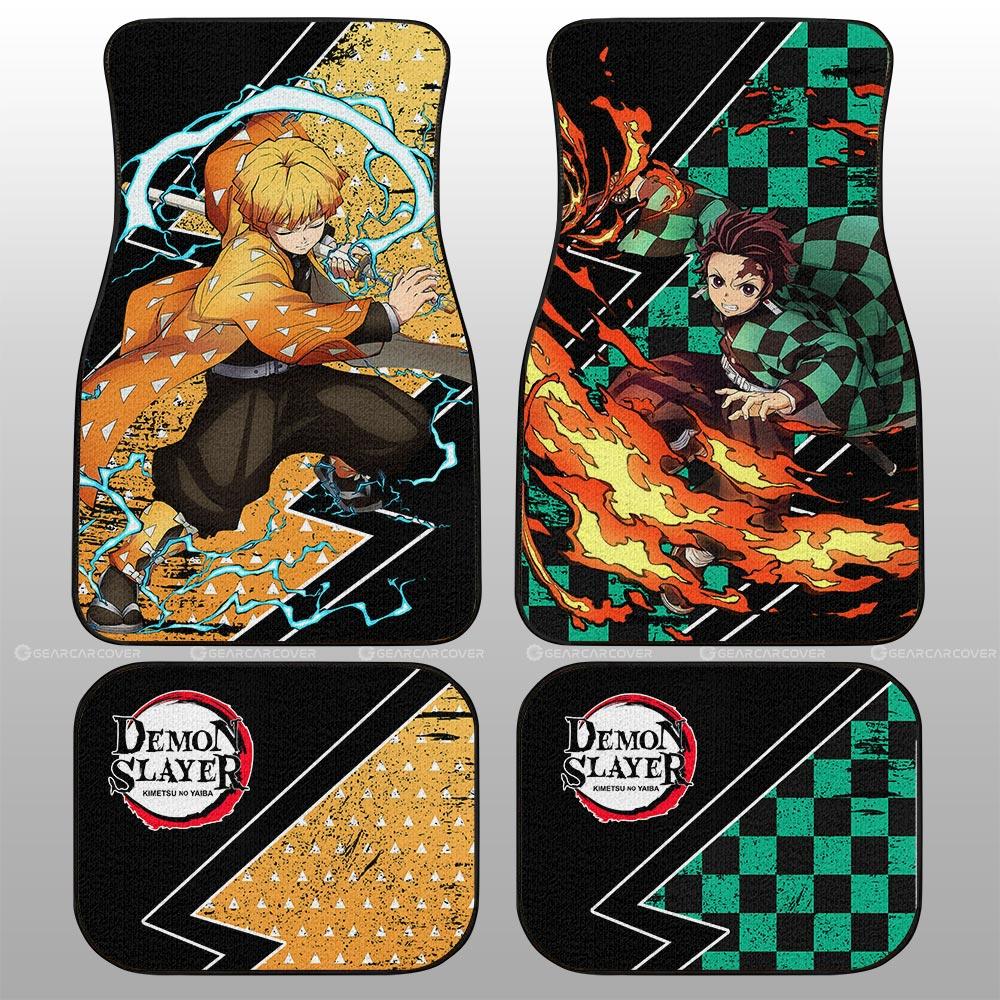 Tanjiro And Zenitsu Car Floor Mats Custom Car Accessories - Gearcarcover - 1