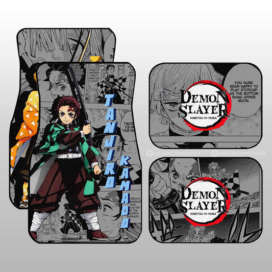 Tanjiro And Zenitsu Car Floor Mats Custom Mix Mangas - Gearcarcover - 2