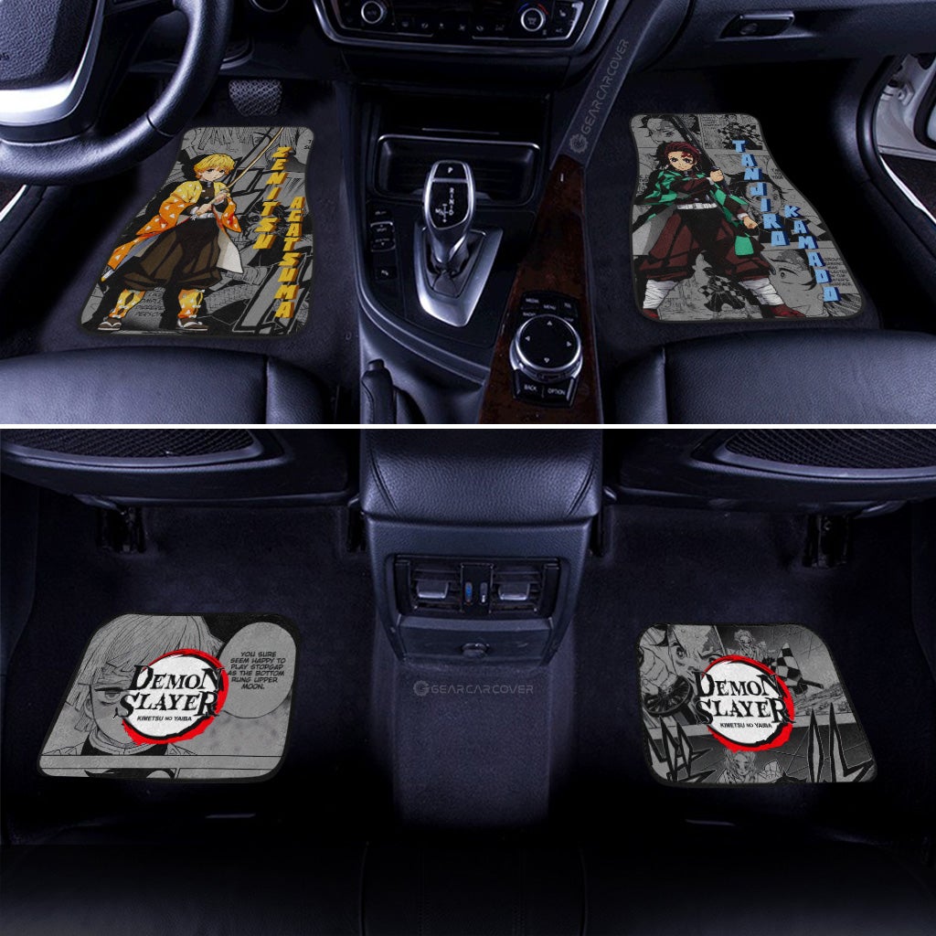Tanjiro And Zenitsu Car Floor Mats Custom Mix Mangas - Gearcarcover - 3