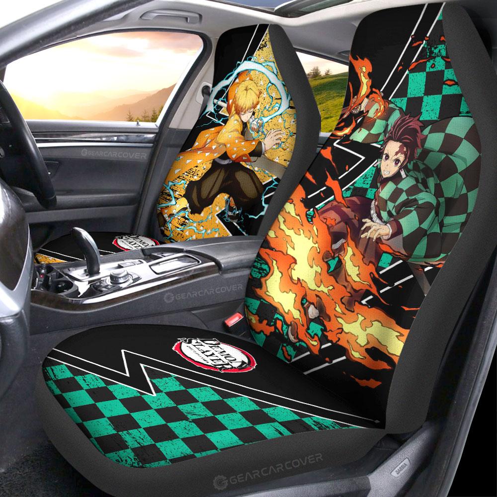 Tanjiro And Zenitsu Car Seat Covers Custom Anime Demon Slayer Car Accessories - Gearcarcover - 2