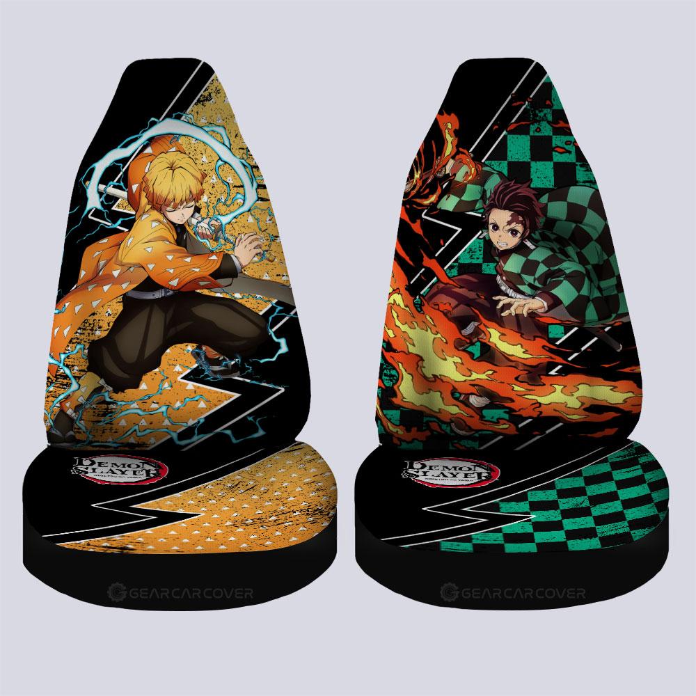 Tanjiro And Zenitsu Car Seat Covers Custom Anime Demon Slayer Car Accessories - Gearcarcover - 4