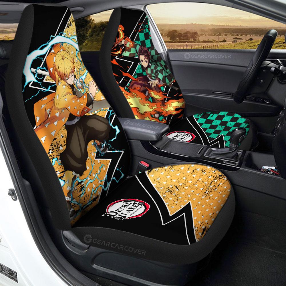 Tanjiro And Zenitsu Car Seat Covers Custom Anime Demon Slayer Car Accessories - Gearcarcover - 1