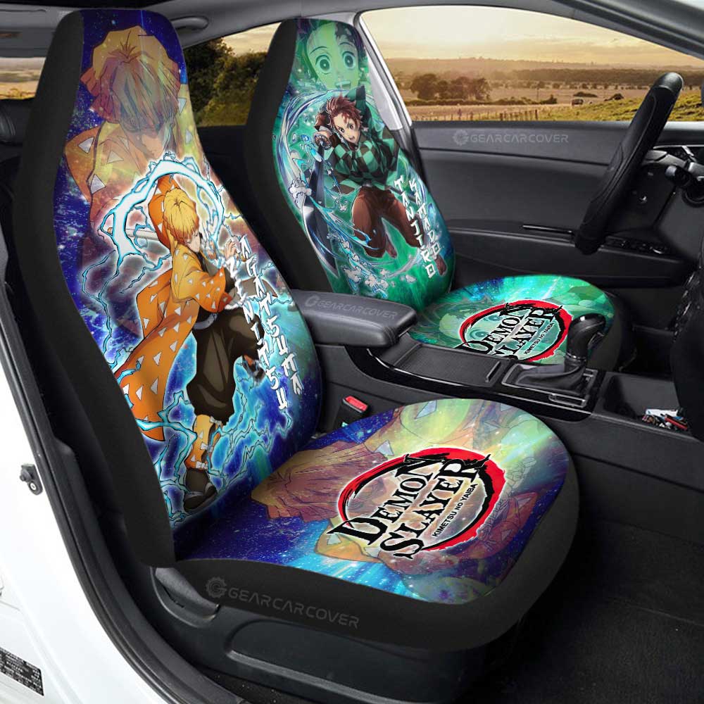 Tanjiro And Zenitsu Car Seat Covers Custom Characters Car Accessories - Gearcarcover - 2