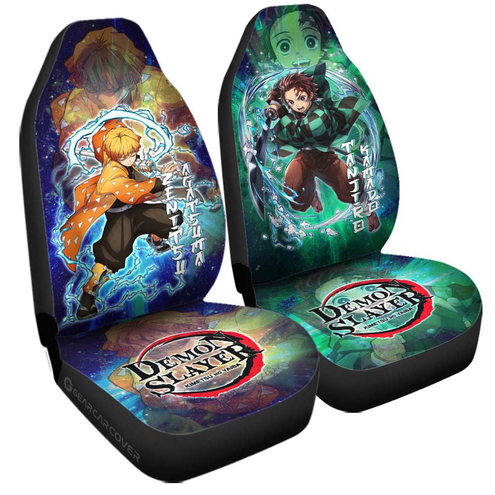 Tanjiro And Zenitsu Car Seat Covers Custom Characters Car Accessories - Gearcarcover - 3