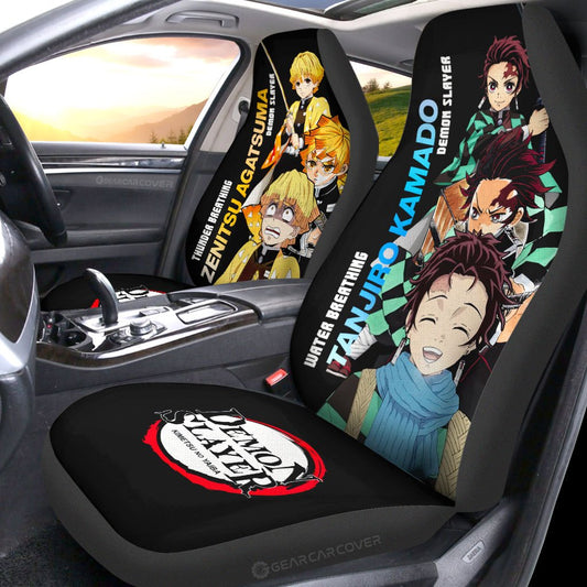 Tanjiro And Zenitsu Car Seat Covers Custom - Gearcarcover - 2