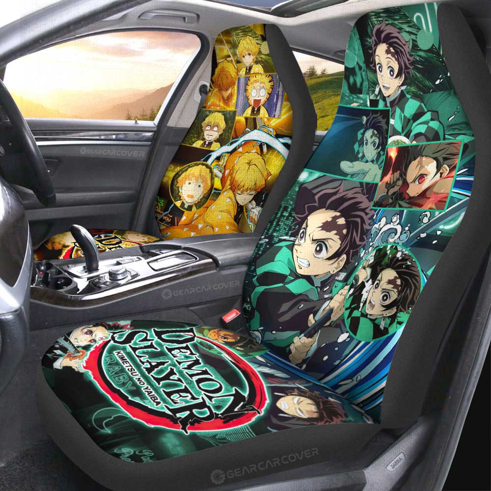 Tanjiro And Zenitsu Car Seat Covers Custom - Gearcarcover - 2