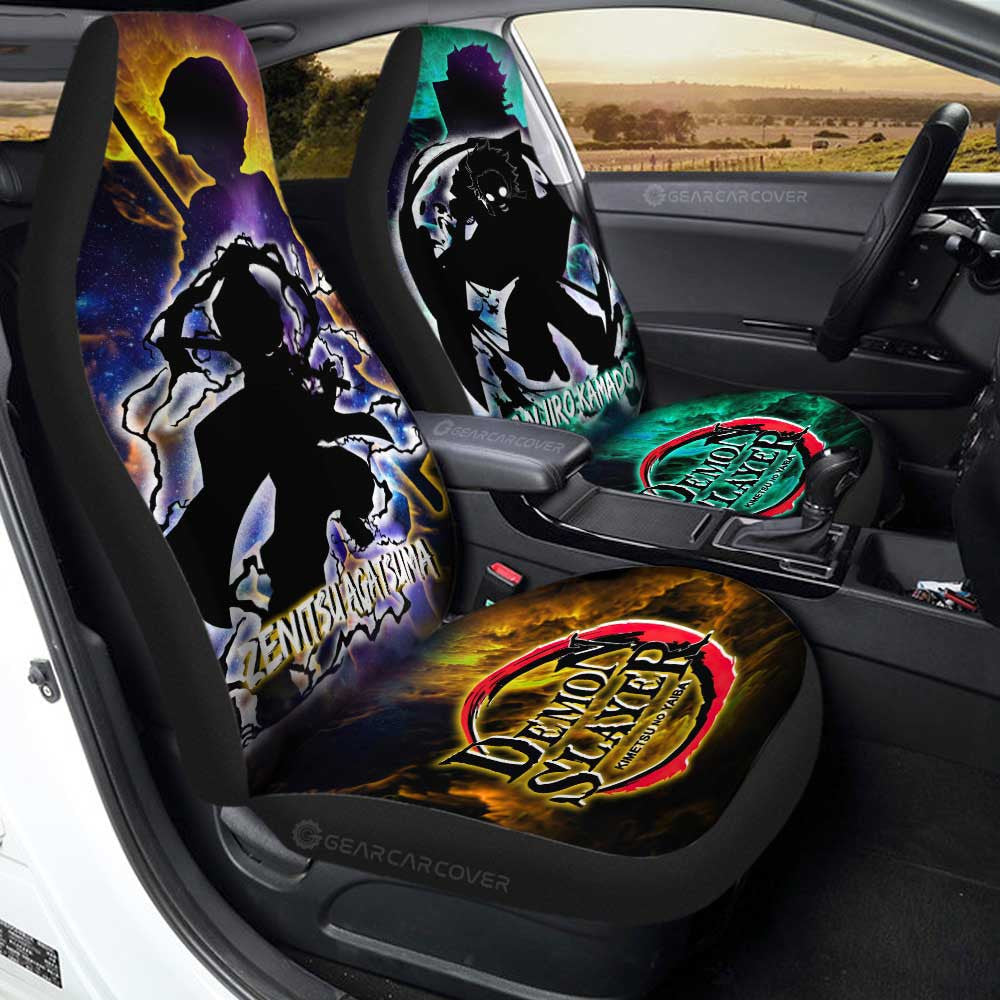 Tanjiro And Zenitsu Car Seat Covers Custom - Gearcarcover - 1