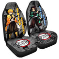 Tanjiro And Zenitsu Car Seat Covers Custom Mix Mangas - Gearcarcover - 3