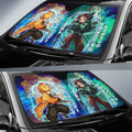 Tanjiro And Zenitsu Car Sunshade Custom Characters Car Accessories - Gearcarcover - 2