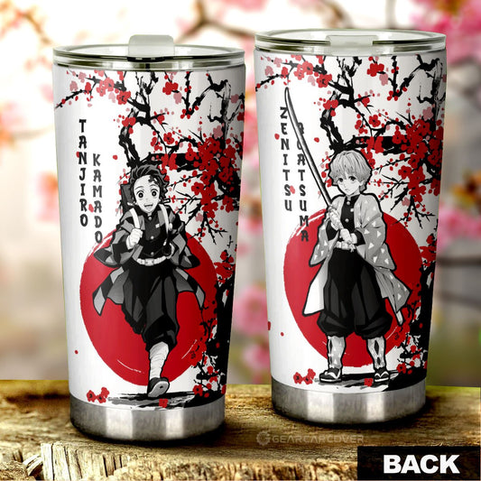 Tanjiro And Zenitsu Tumbler Cup Custom Japan Style Car Interior Accessories - Gearcarcover - 1