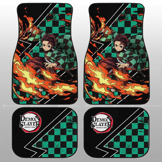 Tanjiro Car Floor Mats Custom Sun Breathing Skill Car Accessories - Gearcarcover - 2
