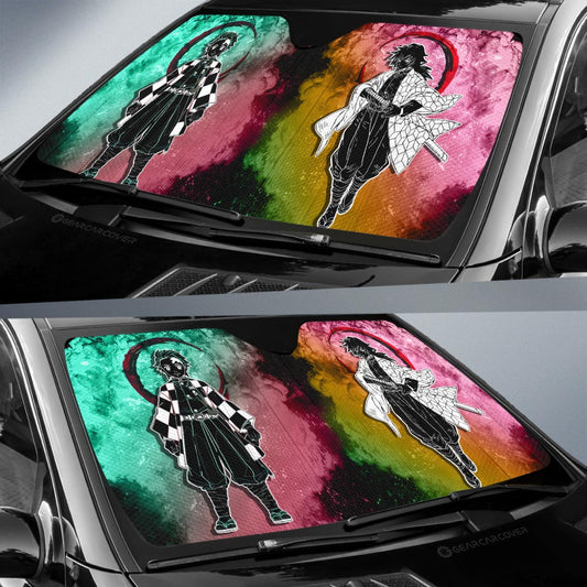 Tanjiro Giyuu Car Sunshade Custom Car Accessories - Gearcarcover - 2
