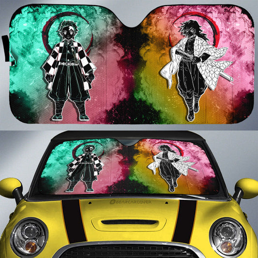 Tanjiro Giyuu Car Sunshade Custom Car Accessories - Gearcarcover - 1
