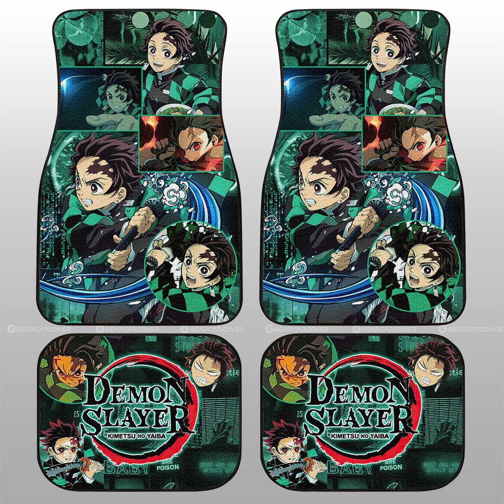 Tanjiro Kamado Car Floor Mats Custom Demon Slayer Anime - Gearcarcover - 1