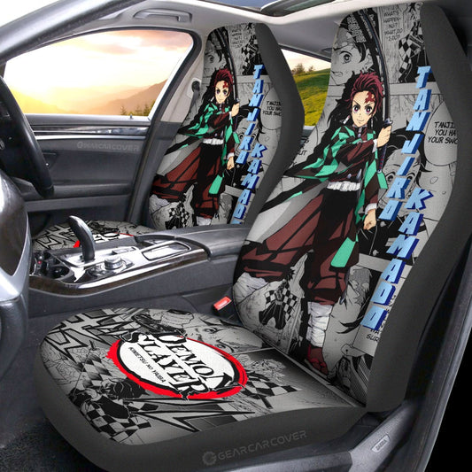 Tanjiro Kamado Car Seat Covers Custom Mix Mangas - Gearcarcover - 2