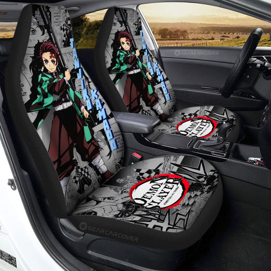 Tanjiro Kamado Car Seat Covers Custom Mix Mangas - Gearcarcover - 1
