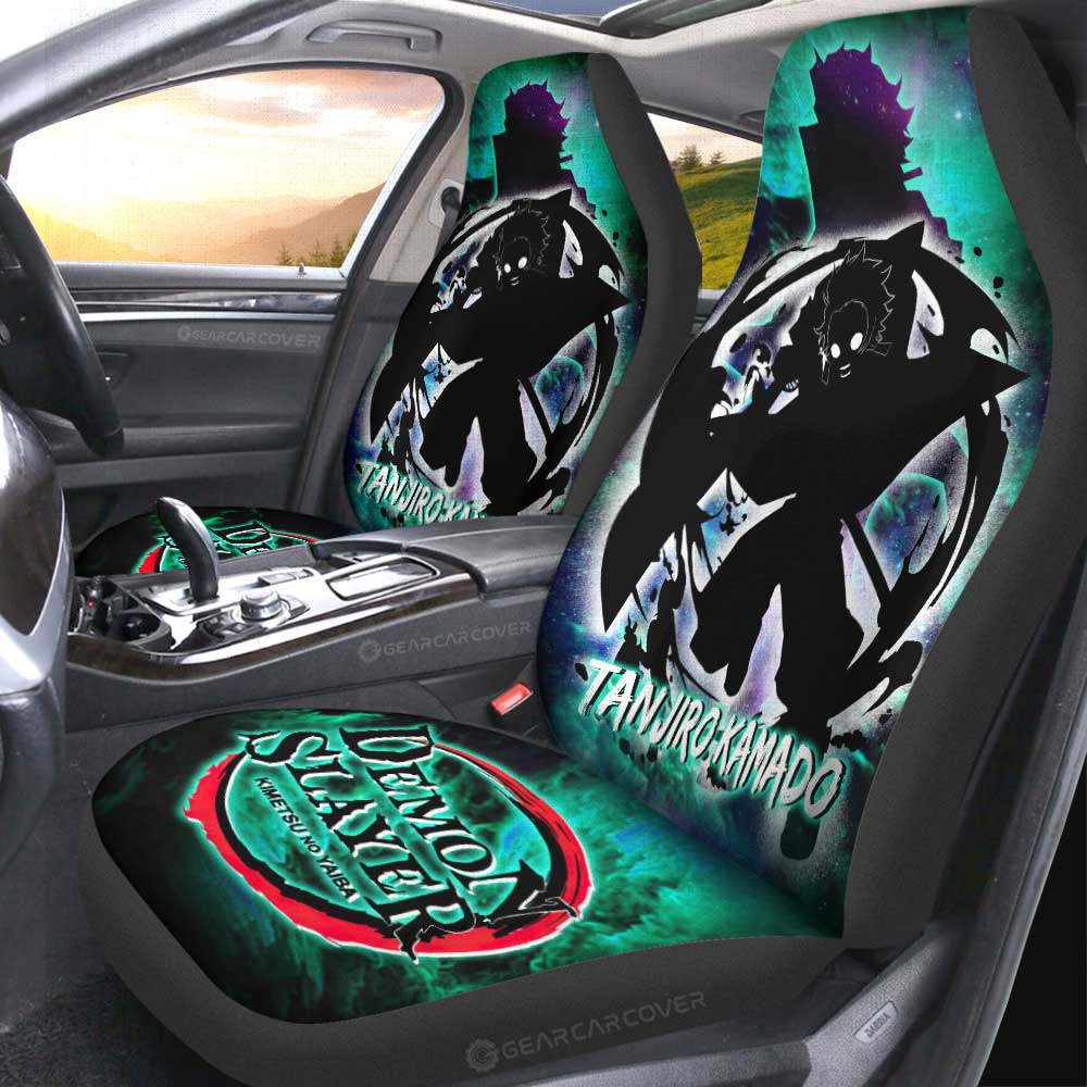 Tanjiro Kamado Car Seat Covers Custom Silhouette Style - Gearcarcover - 2