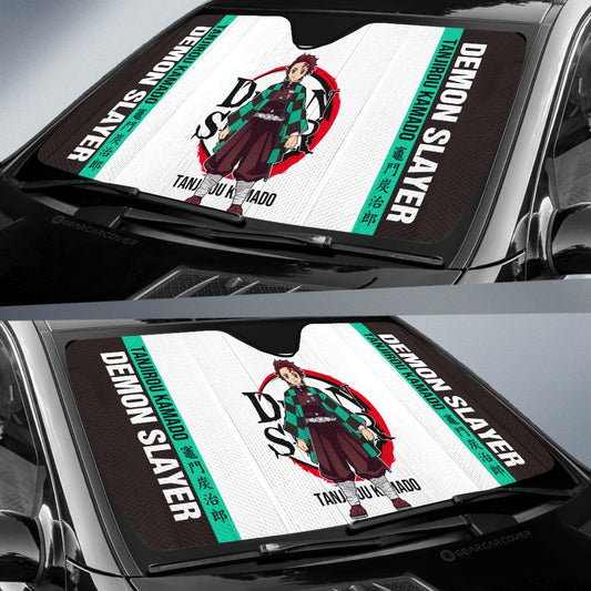 Tanjiro Kamado Car Sunshade Custom Car Accessories For Fans - Gearcarcover - 2