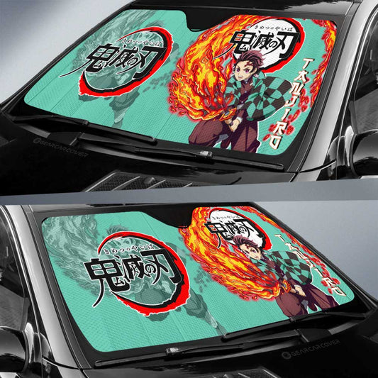 Tanjiro Kamado Car Sunshade Custom Car Accessories - Gearcarcover - 2