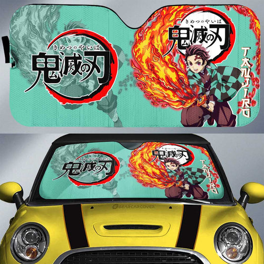 Tanjiro Kamado Car Sunshade Custom Demon Slayer Anime Car Accessories - Gearcarcover - 1