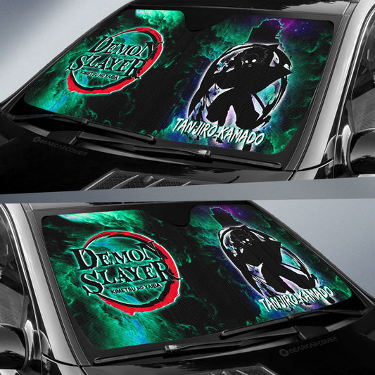 Tanjiro Kamado Car Sunshade Custom Silhouette Style - Gearcarcover - 2