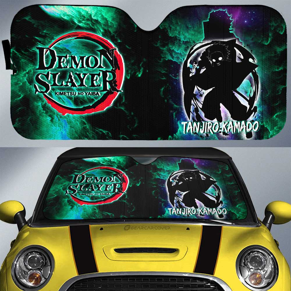 Tanjiro Kamado Car Sunshade Custom Silhouette Style - Gearcarcover - 1