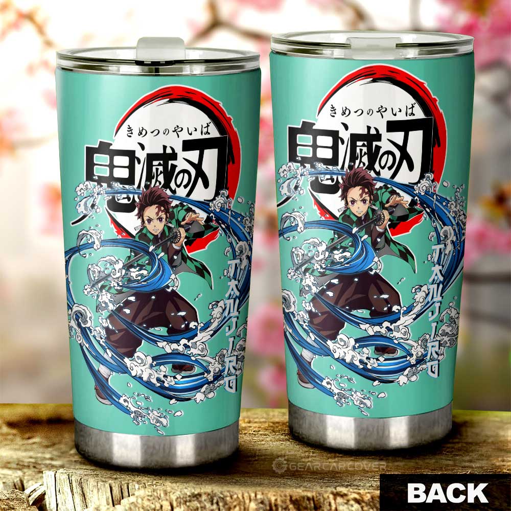 Tanjiro Kamado Tumbler Cup Custom Demon Slayer Anime Car Accessories - Gearcarcover - 2