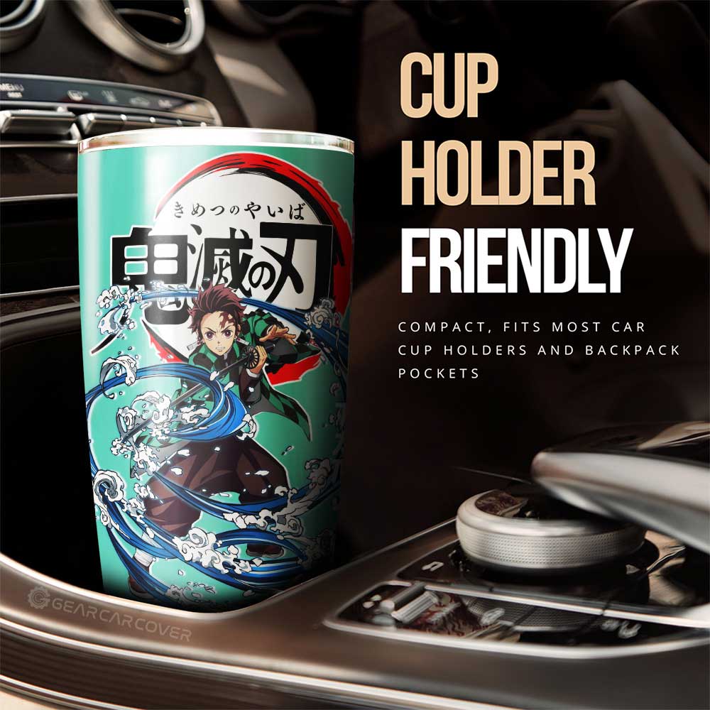 Tanjiro Kamado Tumbler Cup Custom Demon Slayer Anime Car Accessories - Gearcarcover - 3