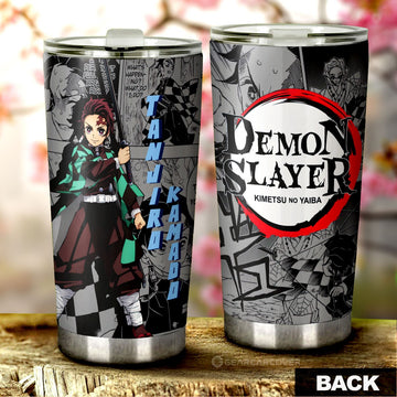 Tanjiro Kamado Tumbler Cup Custom Mix Mangas - Gearcarcover - 1