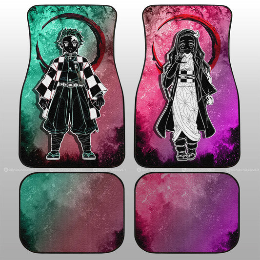 Tanjiro Nezuko Car Floor Mats Custom Car Accessories - Gearcarcover - 1