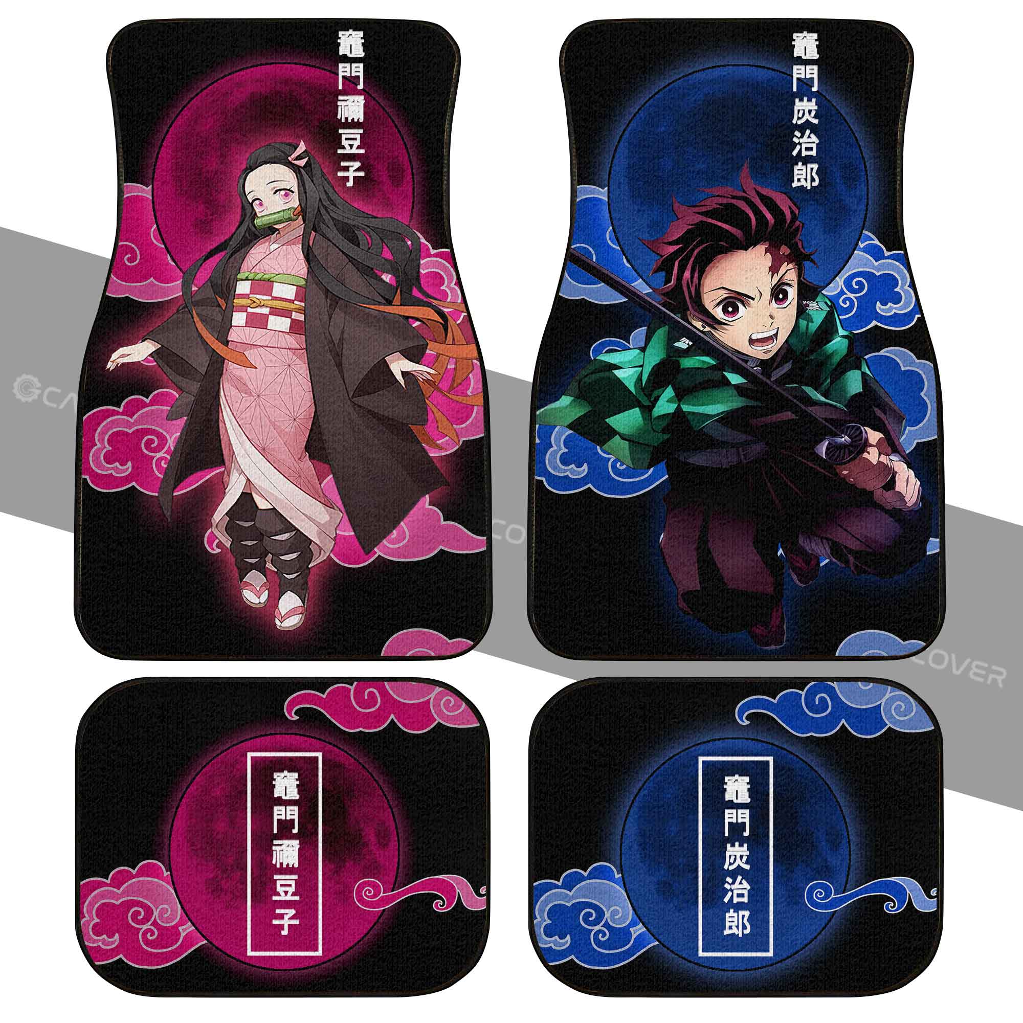 Tanjiro & Nezuko Car Floor Mats Custom Demon Slayer Anime Car Accessories - Gearcarcover - 1