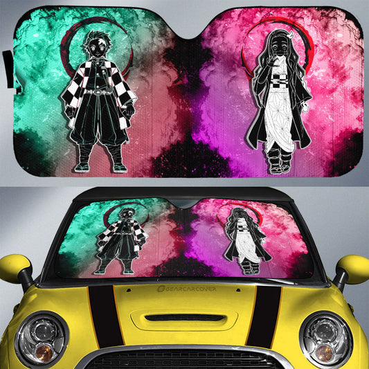 Tanjiro Nezuko Car Sunshade Custom Car Accessories - Gearcarcover - 1