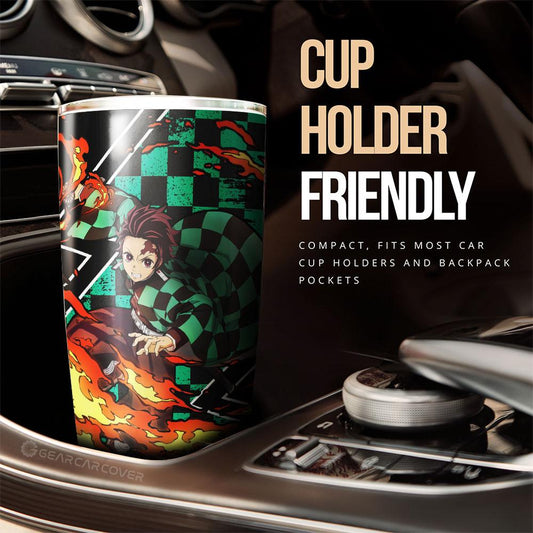 Tanjiro Tumbler Cup Custom Sun Breathing Skill Car Accessories - Gearcarcover - 2