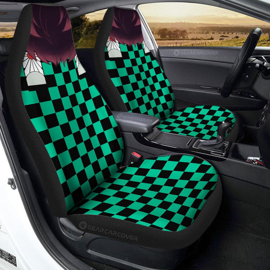 Tanjiro Uniform Car Seat Covers Custom Hairstyle Car Interior Accessories - Gearcarcover - 1
