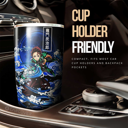 Tanjiro Water Breathing Skill Tumbler Cup Custom Demon Slayer Anime Car Accessories - Gearcarcover - 2