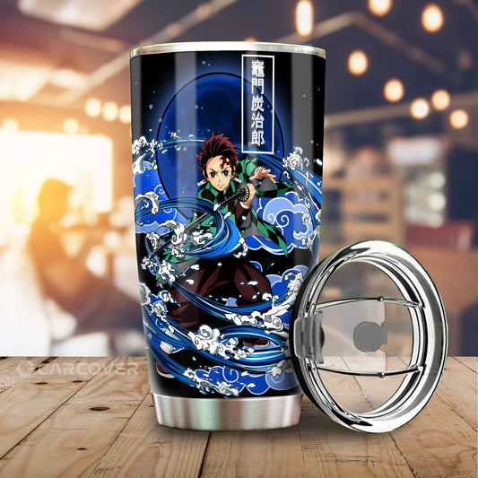 Tanjiro Water Breathing Skill Tumbler Cup Custom Demon Slayer Anime Car Accessories - Gearcarcover - 1