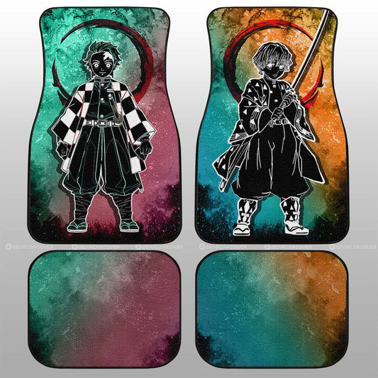 Tanjiro Zenitsu Car Floor Mats Custom Car Accessories - Gearcarcover - 1