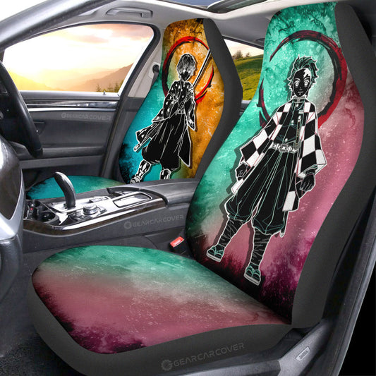 Tanjiro Zenitsu Car Seat Covers Custom Car Accessories - Gearcarcover - 1